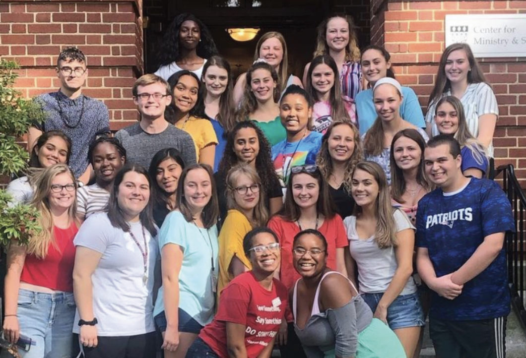 A photo of Regis students gathered during Founder's Day