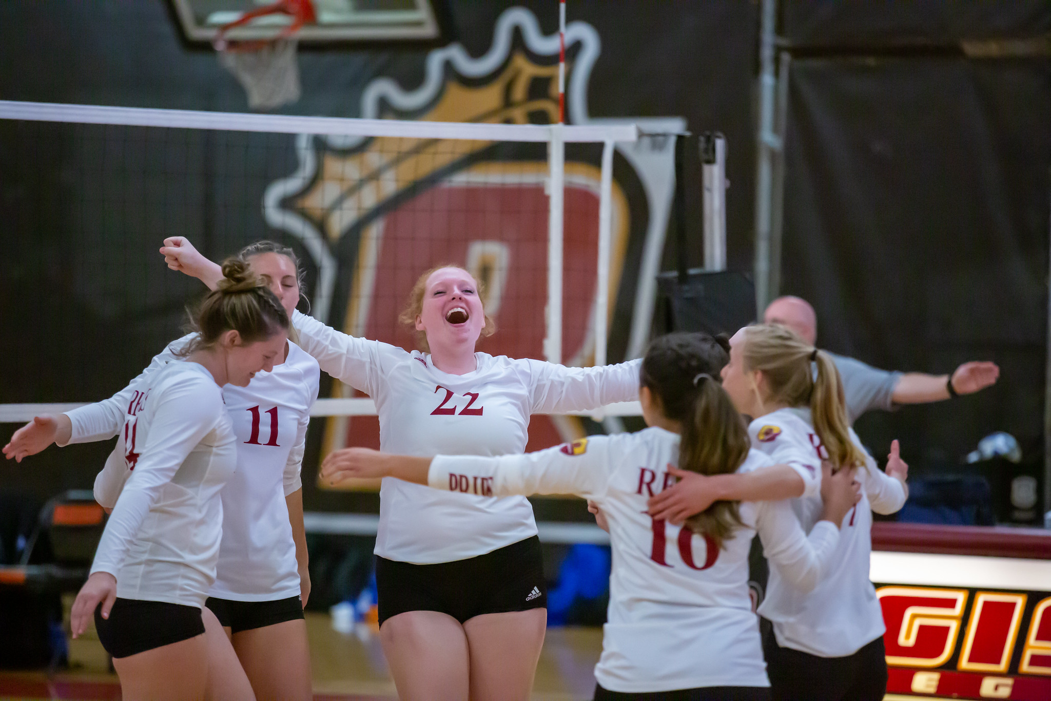 A photo of Regis women's volleyball