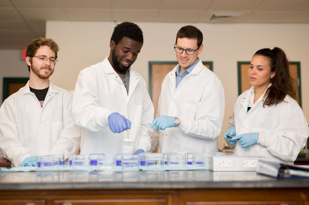 Students in a lab