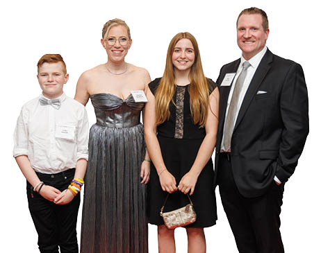 Horvath with her family at the Let It Shine Gala 2022.